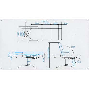 Косметологическое кресло SD-3803A, 2 мотора