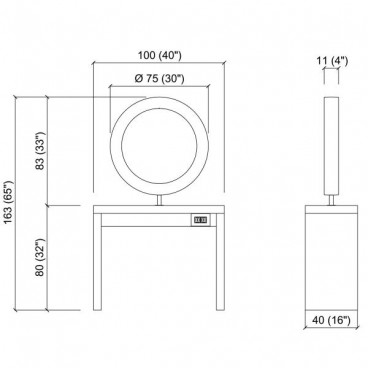 Зеркало парикмахерское &quot;Monobert Wall&quot;