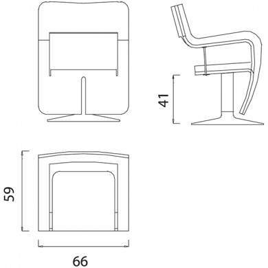 Кресло парикмахерское "Black Tsu"
